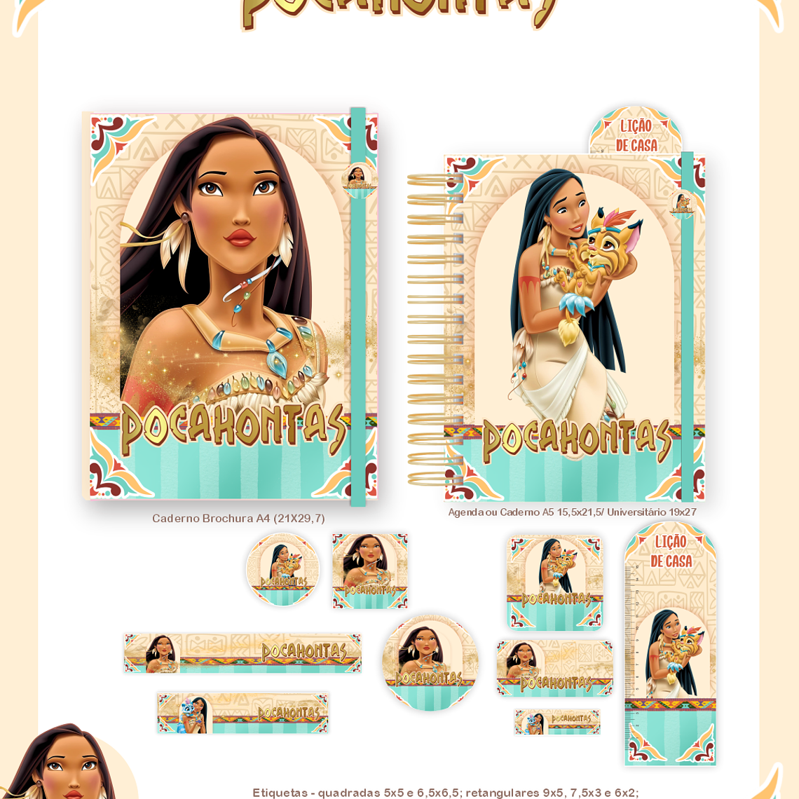 Arquivo Encadernação Escolar 2026 Pocahontas 2