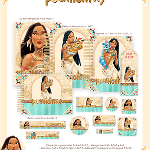 Arquivo Encadernação Escolar 2026 Pocahontas