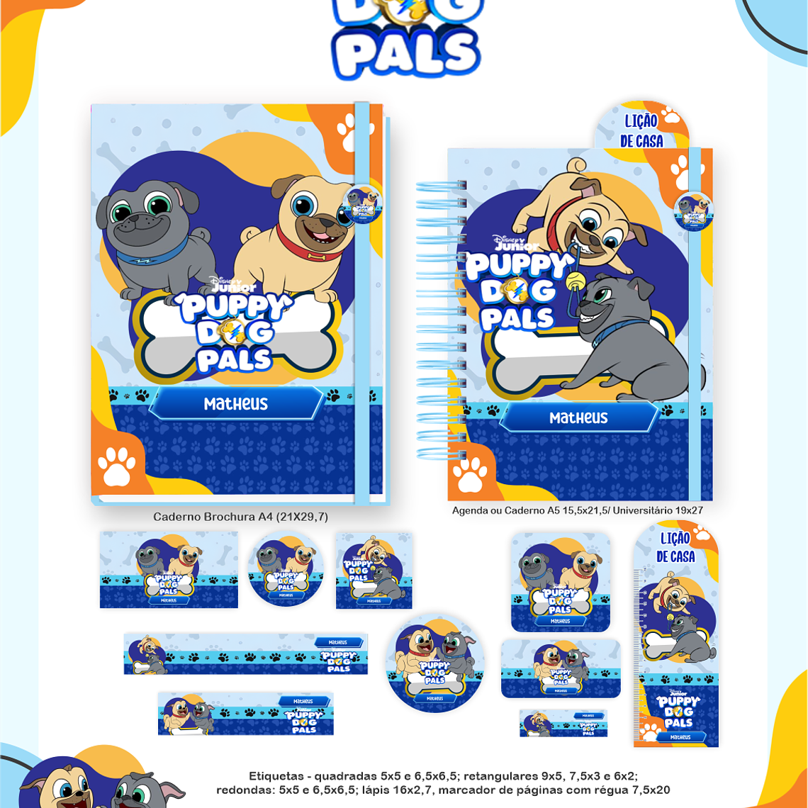 Arquivo Encadernação Escolar 2026 Puppy Dog Pals 2