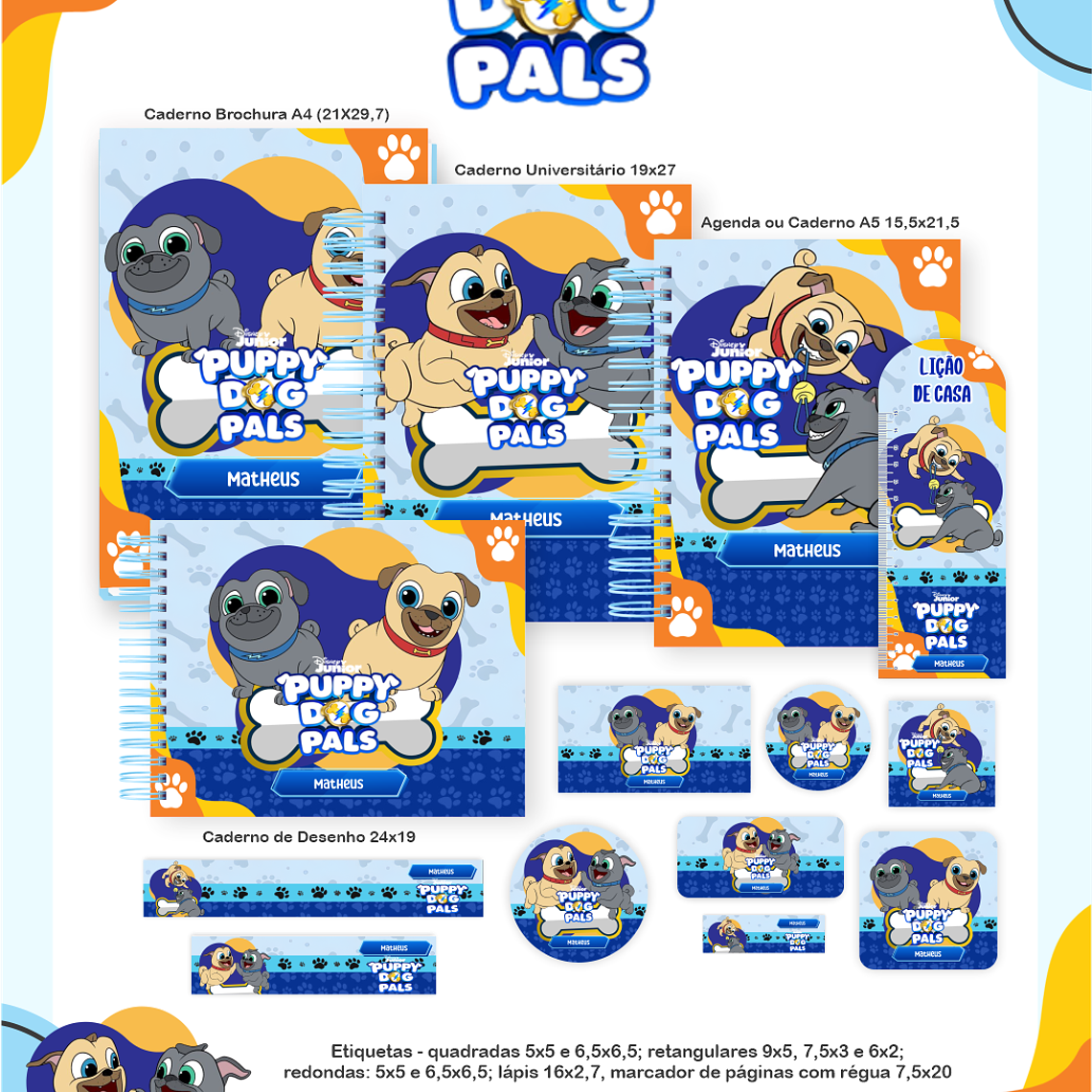 Arquivo Encadernação Escolar 2026 Puppy Dog Pals 1