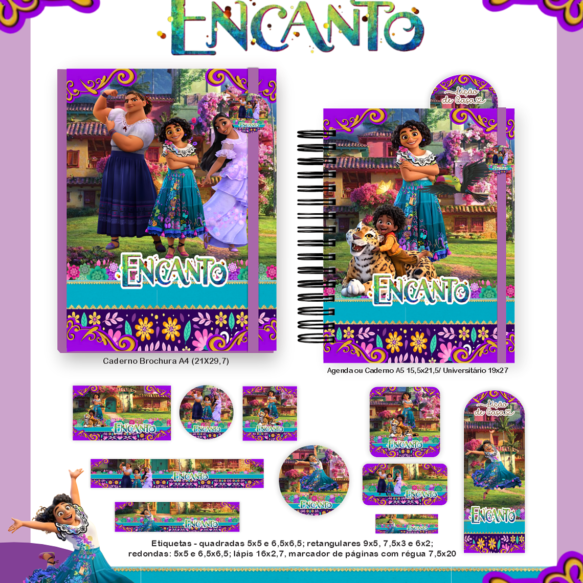 Arquivo Encadernação Escolar 2026 Encanto 2