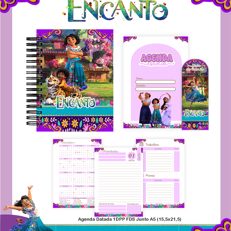 Arquivo Encadernação Escolar 2026 Encanto 3