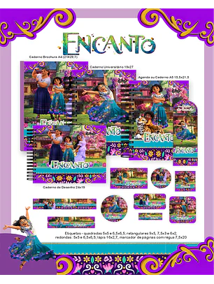 Arquivo Encadernação Escolar 2026 Encanto