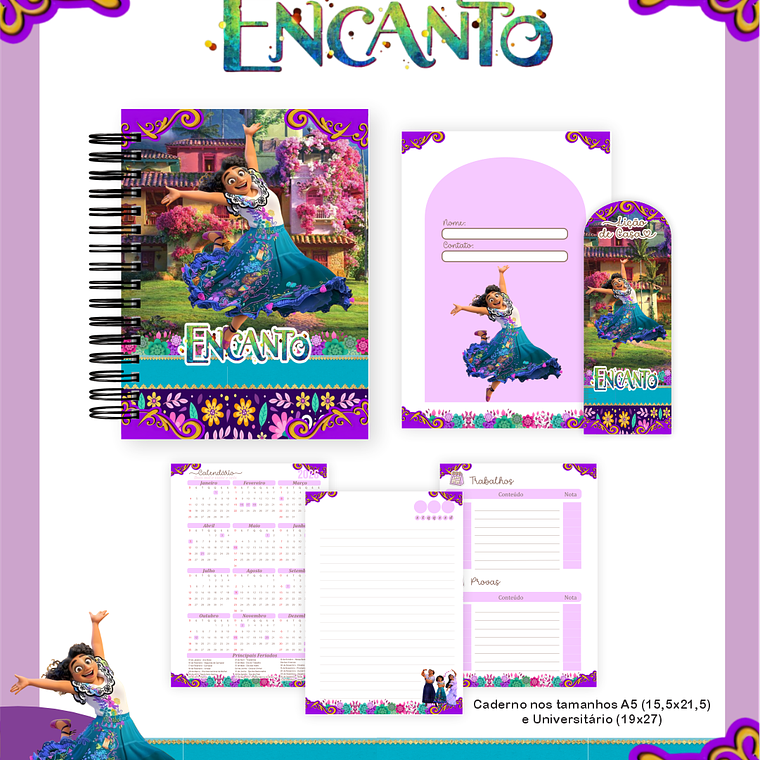 Arquivo Encadernação Escolar 2026 Encanto 4