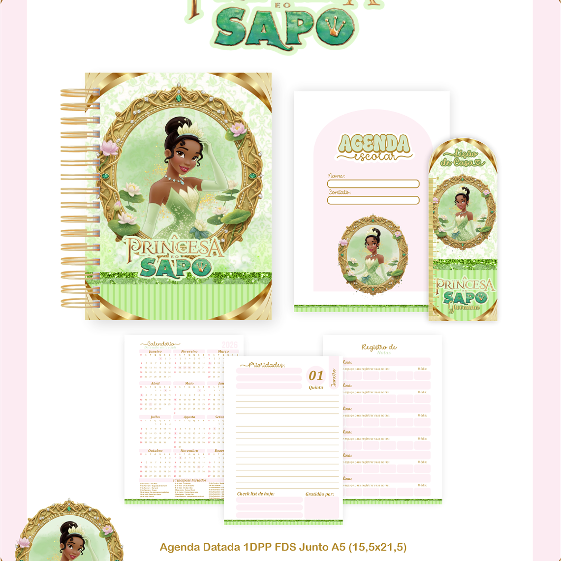 Arquivo Encadernação Escolar 2026 A Princesa e o Sapo 3