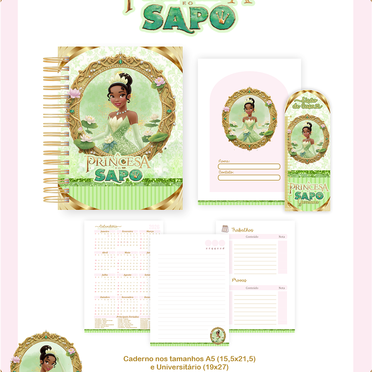 Arquivo Encadernação Escolar 2026 A Princesa e o Sapo 4