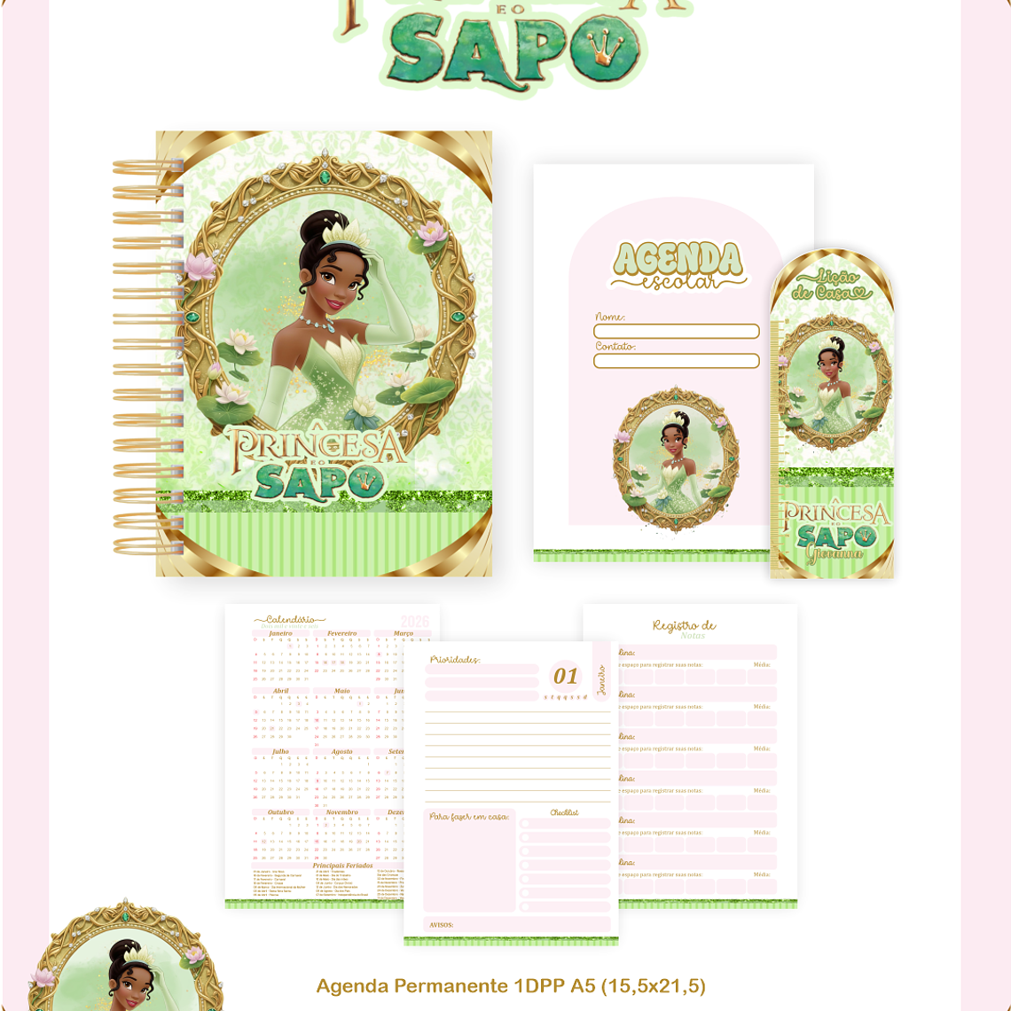 Arquivo Encadernação Escolar 2026 A Princesa e o Sapo 5