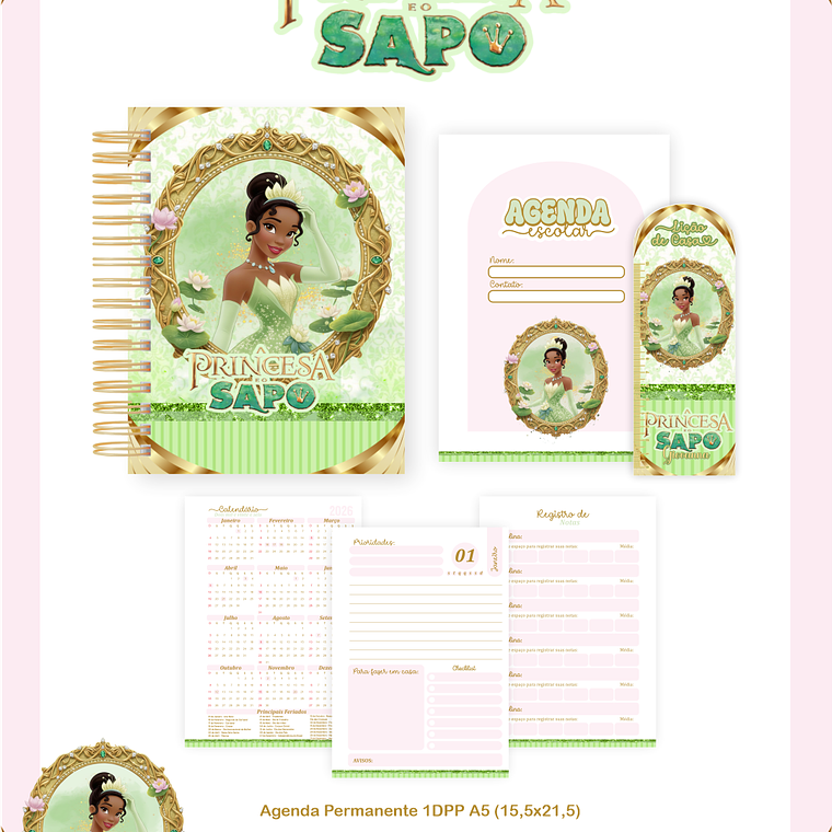 Arquivo Encadernação Escolar 2026 A Princesa e o Sapo 5