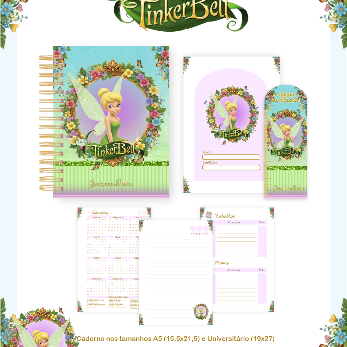 Arquivo Encadernação Escolar 2026 Sininho 5