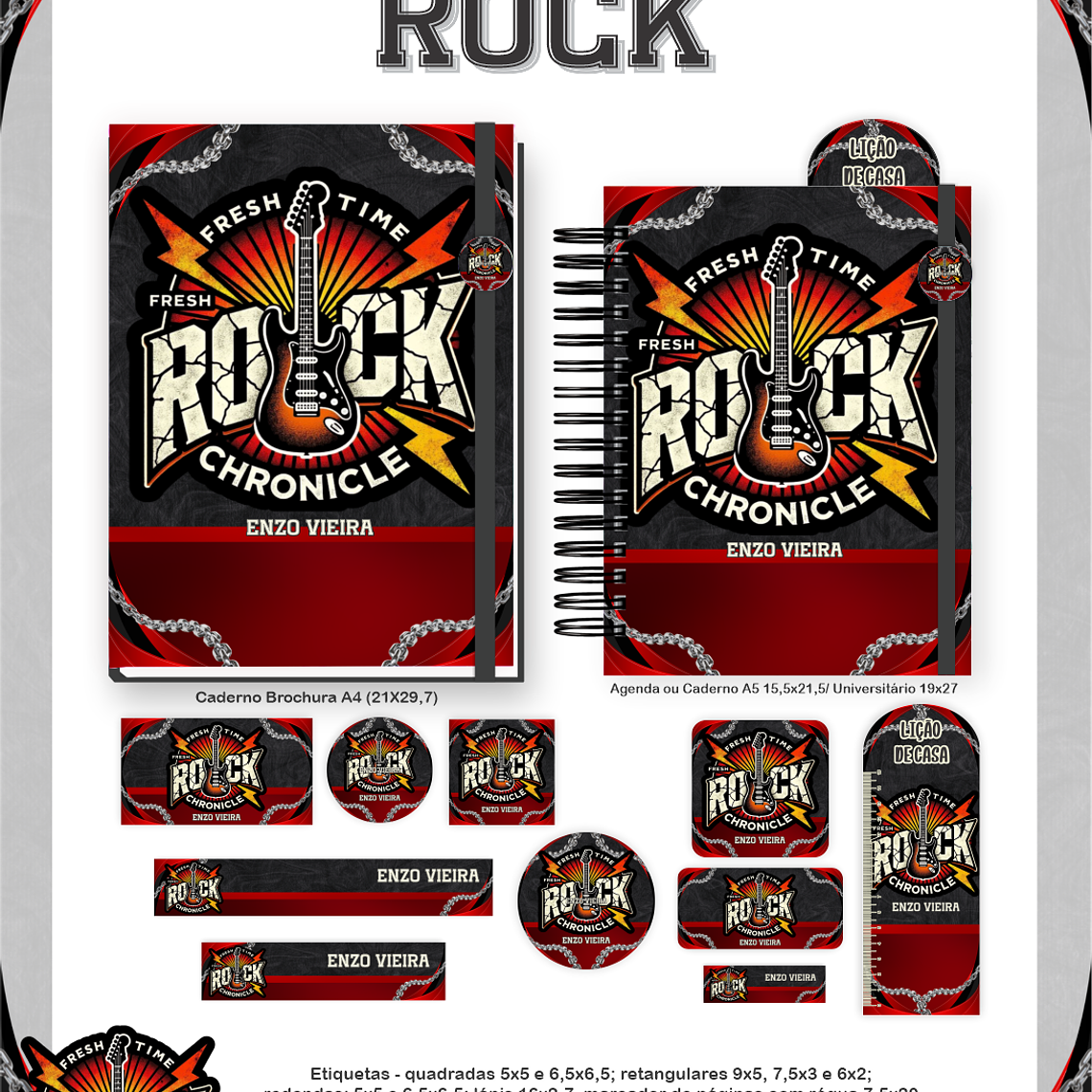 Arquivo Encadernação Escolar 2026 Rock 2