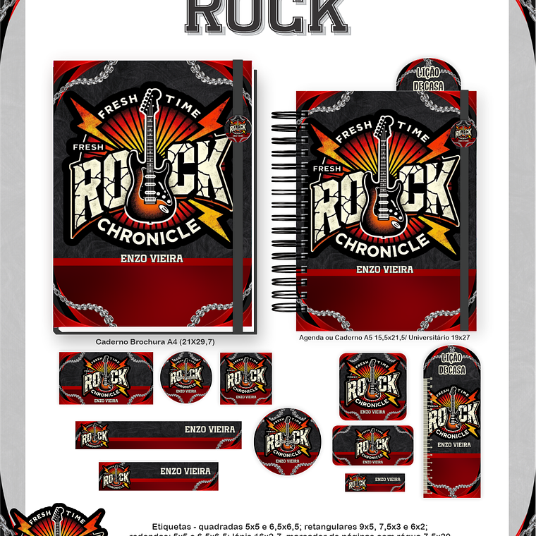 Arquivo Encadernação Escolar 2026 Rock 2