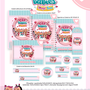 Arquivo Encadernação Escolar 2026 Cry Babies