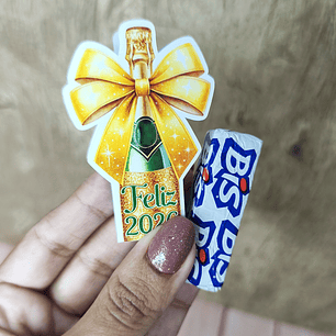 Arquivo Ano Novo Garrafinha de Champanhe Porta Bis