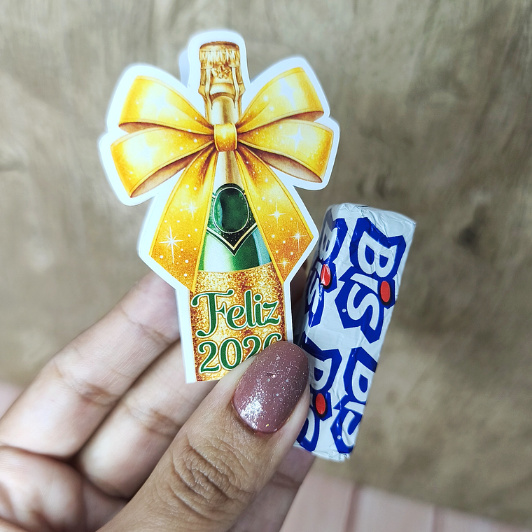 Arquivo Ano Novo Garrafinha de Champanhe Porta Bis 1