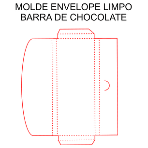 MOLDE LIMPO - ENVELOPE PARA BARRA DE CHOCOLATE