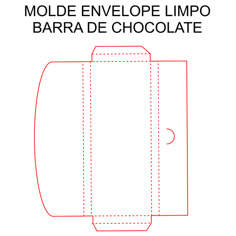 MOLDE LIMPO - ENVELOPE PARA BARRA DE CHOCOLATE 1