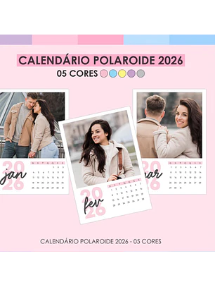 Arquivo Calendário Polaroide 05 Cores 2026