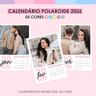 Arquivo Calendário Polaroide 05 Cores 2026