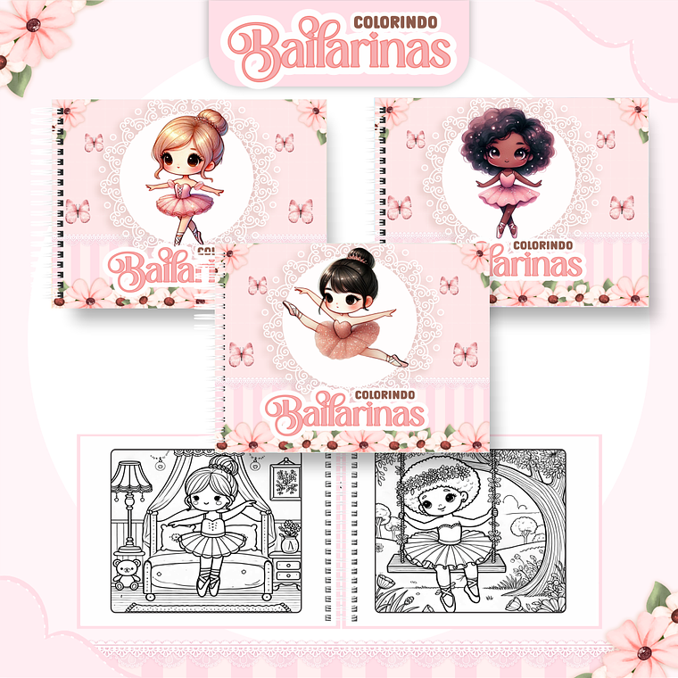 Arquivo Livro de Colorir Bailarinas 1