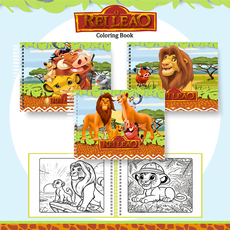 Arquivo Livro de Colorir O Rei Leão 1