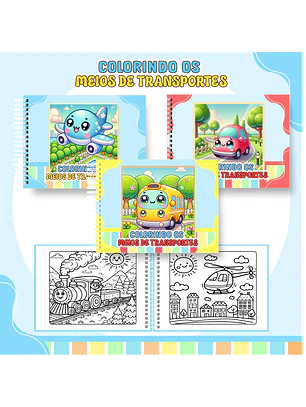 Arquivo Livro de Colorir Meios de Transporte