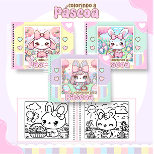 Arquivo Livro de Colorir Páscoa Menina