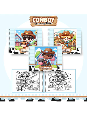 Arquivo Livro de Colorir Cowboy