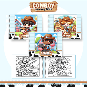 Arquivo Livro de Colorir Cowboy