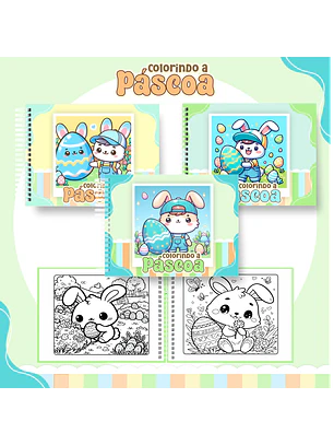 Arquivo Livro de Colorir Páscoa Menino