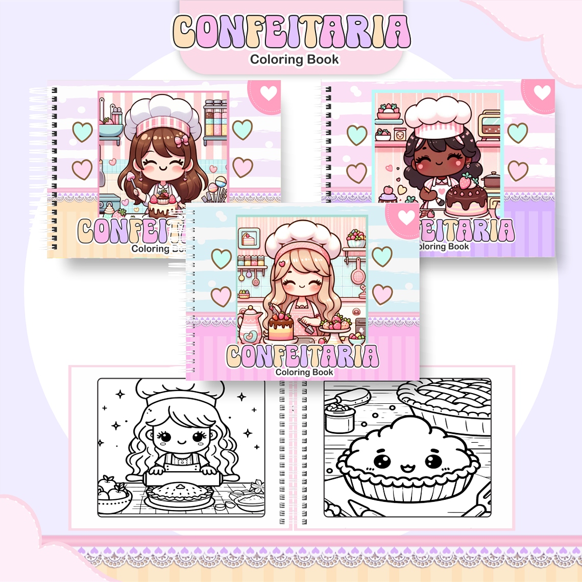 Arquivo Livro de Colorir Confeitaria 1