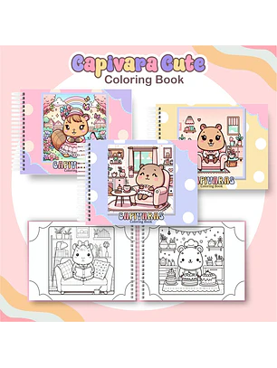 Arquivo Livro de Colorir Capivara Cute