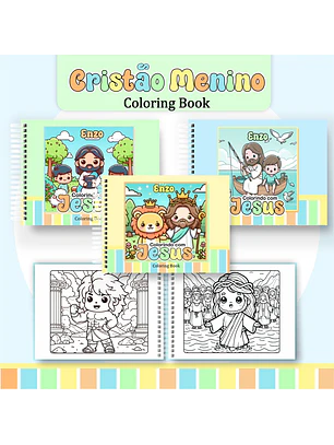 Arquivo Livro de Colorir Cristão Menino