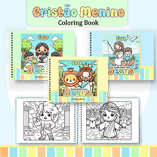 Arquivo Livro de Colorir Cristão Menino