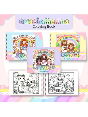 Arquivo Livro de Colorir Cristão Menina