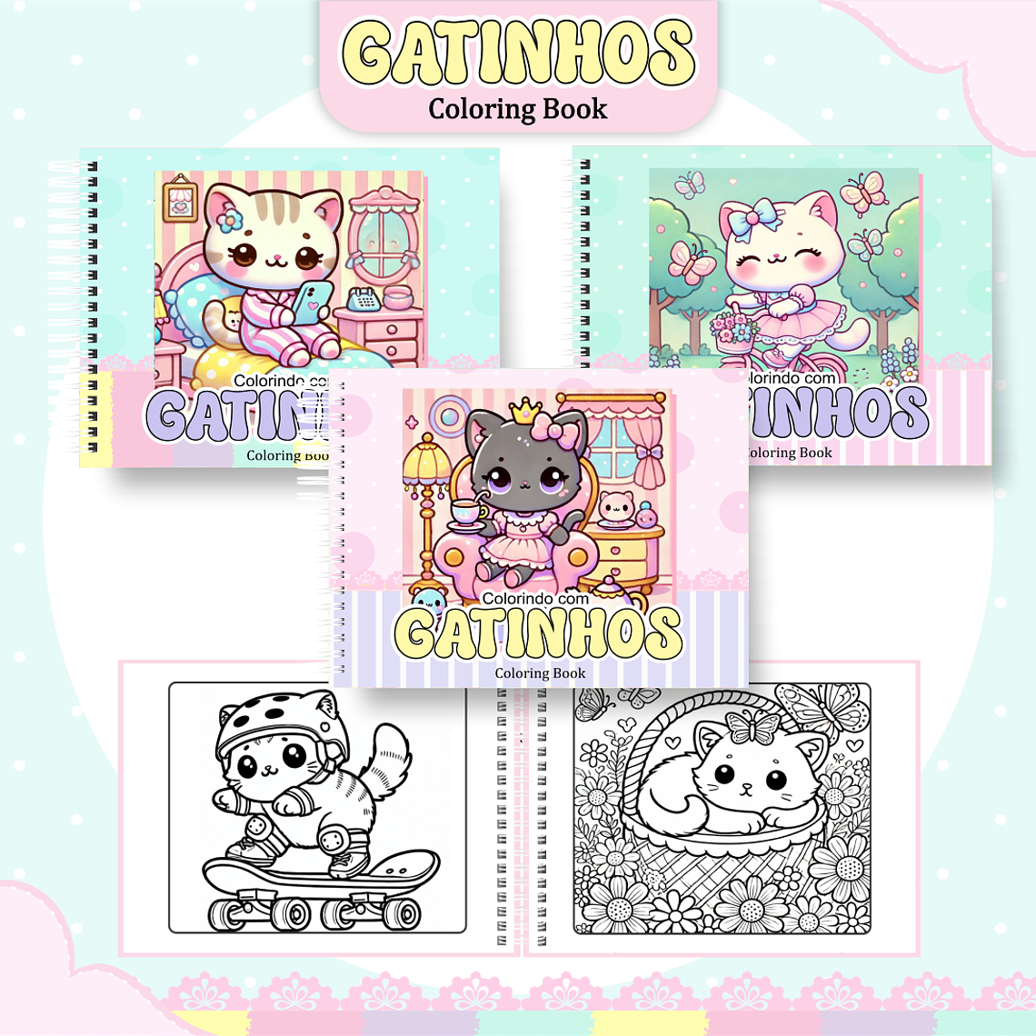 Arquivo Livro de Colorir Gatinhos 1