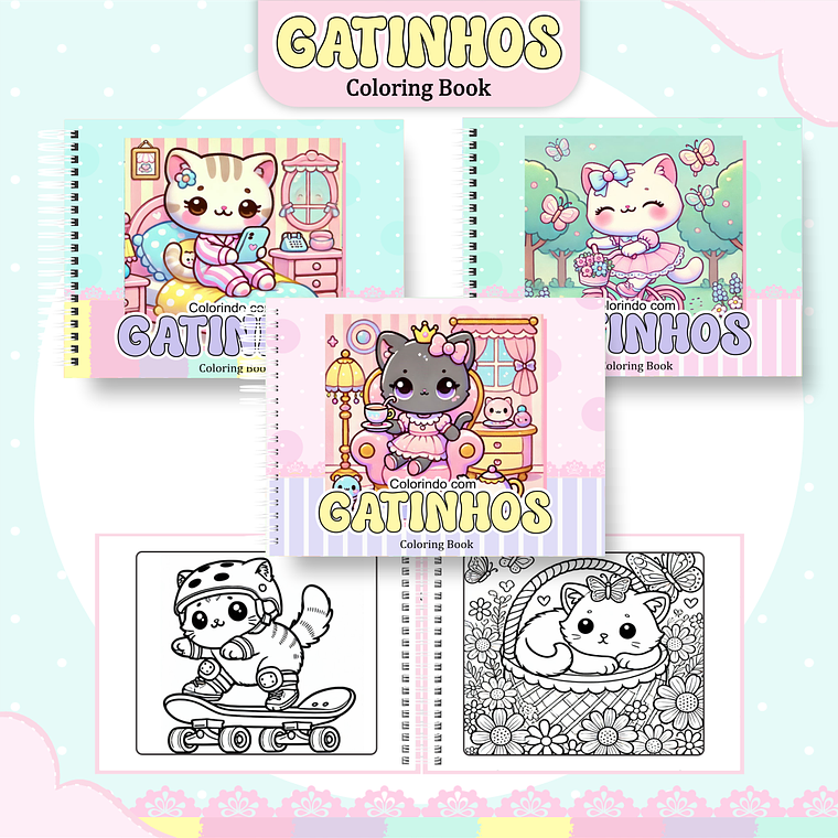 Arquivo Livro de Colorir Gatinhos 1
