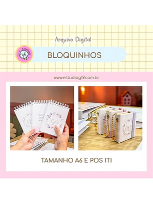 Arquivo Bloquinho A6 e Post it