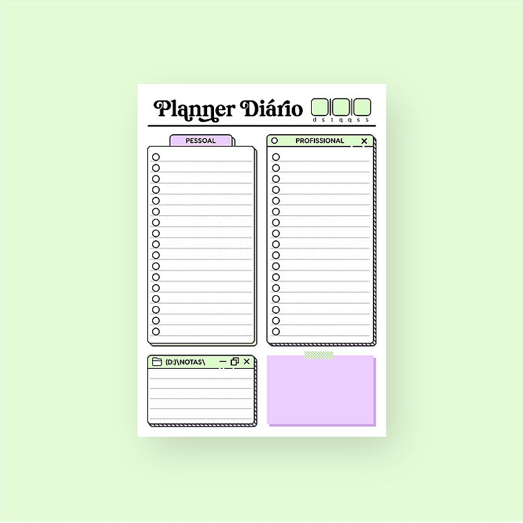 Arquivo Planner Diário  3