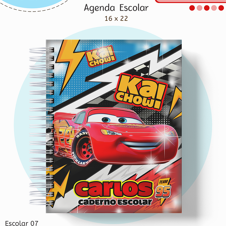 Arquivo Encadernação Kit Escolar - Carros 3