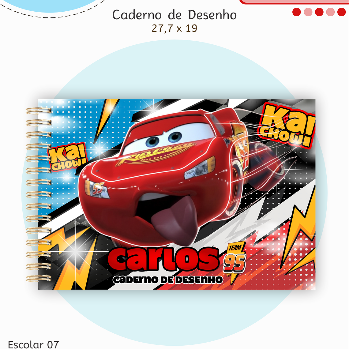 Arquivo Encadernação Kit Escolar - Carros 5