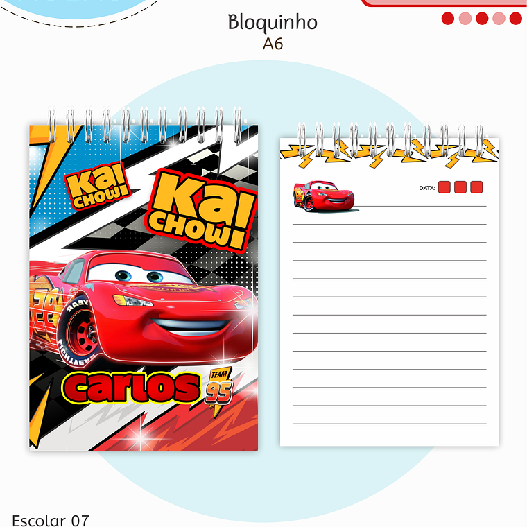 Arquivo Encadernação Kit Escolar - Carros 6
