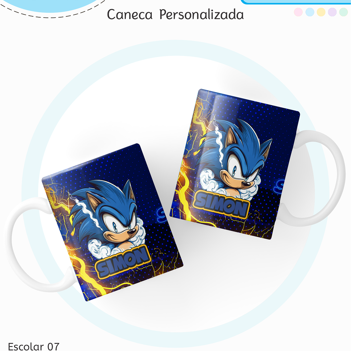 Arquivo Encadernação Kit Escolar - Sonic 4