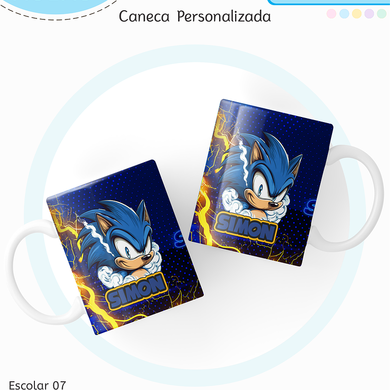Arquivo Encadernação Kit Escolar - Sonic 4