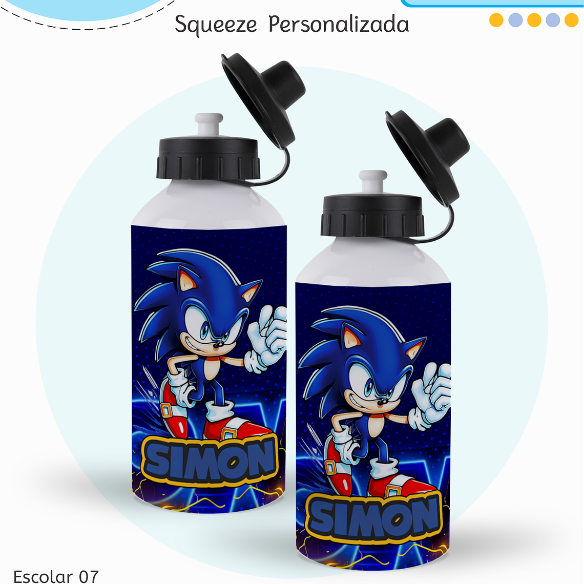 Arquivo Encadernação Kit Escolar - Sonic 9