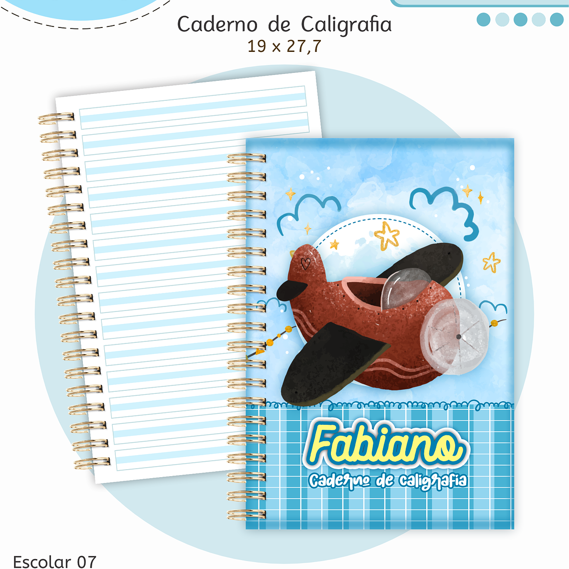 Arquivo Encadernação Kit Escolar - Aviões 2