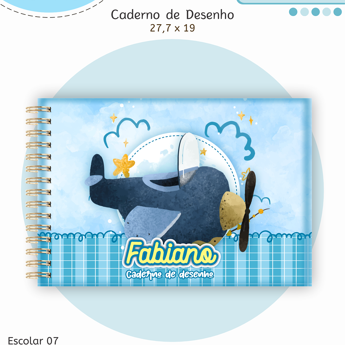 Arquivo Encadernação Kit Escolar - Aviões 3