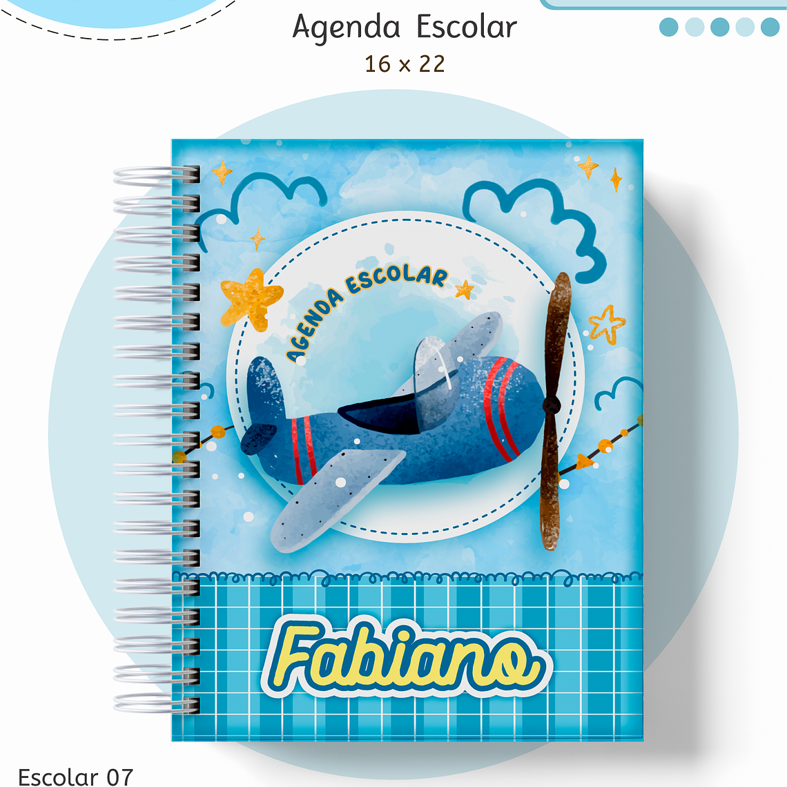 Arquivo Encadernação Kit Escolar - Aviões 4