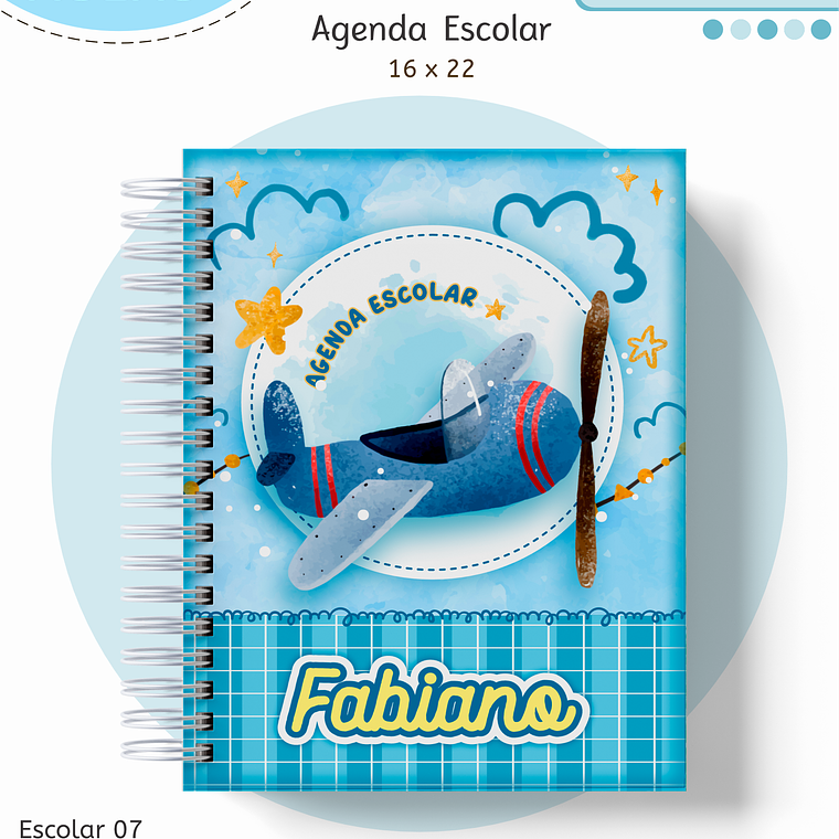 Arquivo Encadernação Kit Escolar - Aviões 4