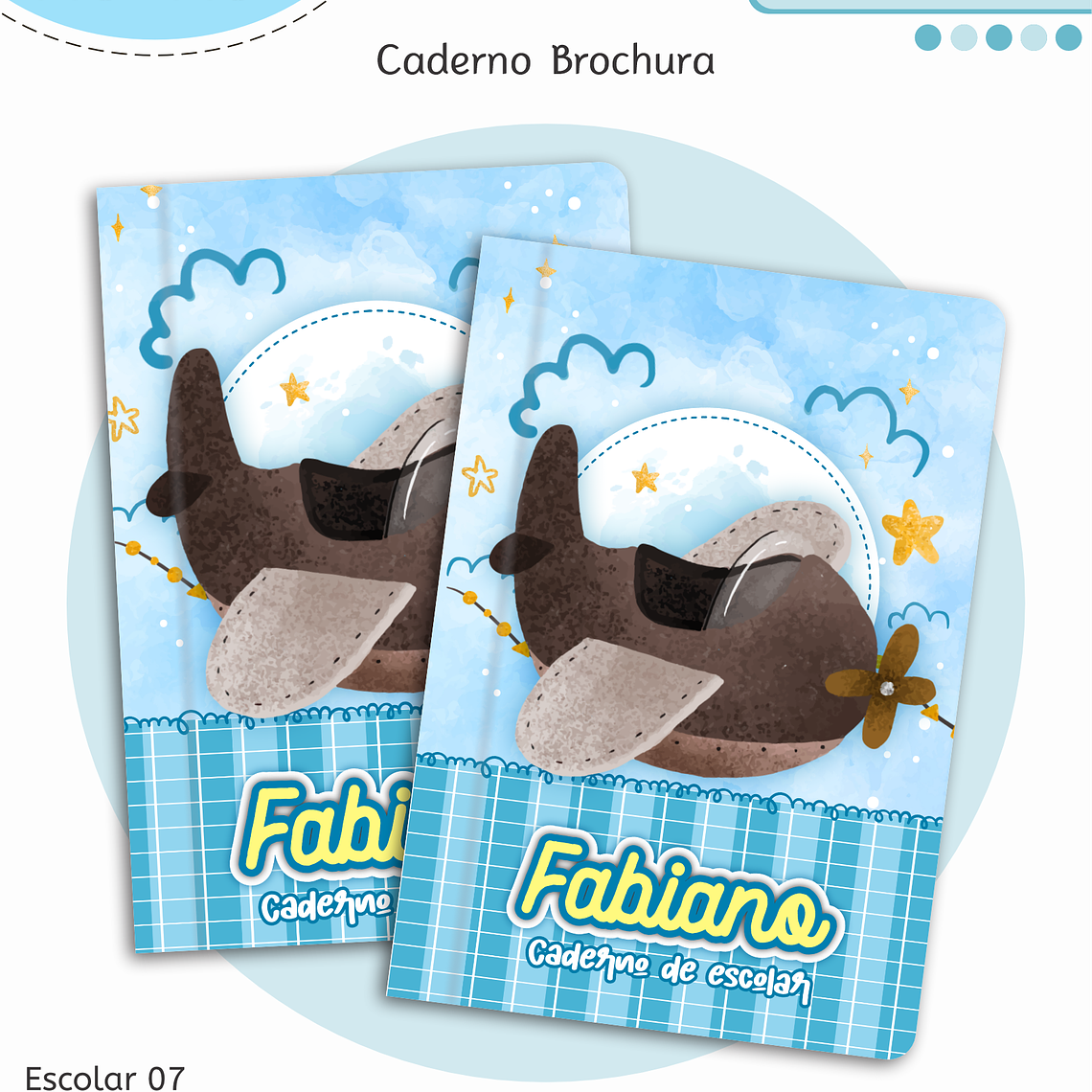 Arquivo Encadernação Kit Escolar - Aviões 5