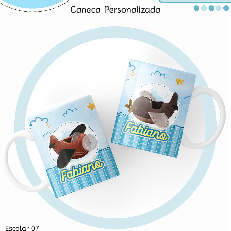 Arquivo Encadernação Kit Escolar - Aviões 7